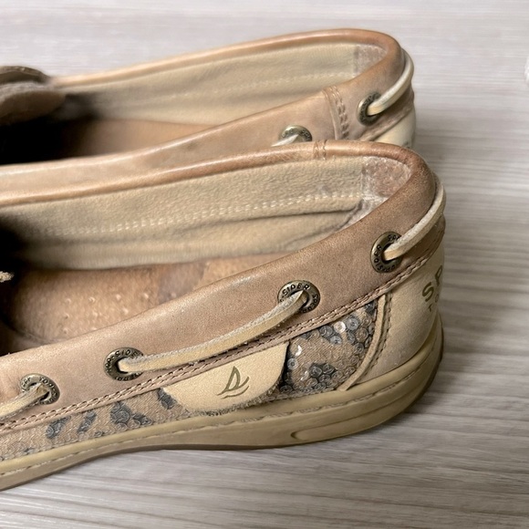 SPERRY angelfish animal print sequin boat shoes size 6.5 - Picture 7 of 13